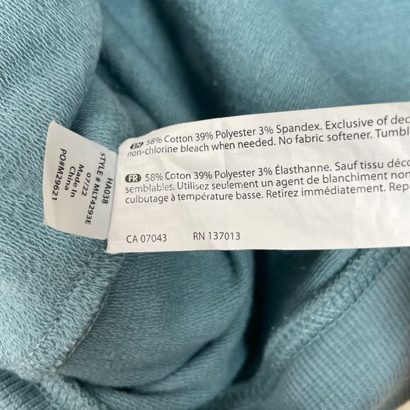 Marika Hoodie Sweatshirt Women Cutout Detail Heather Blue Smoke French Terry Med - Picture 11 of 13